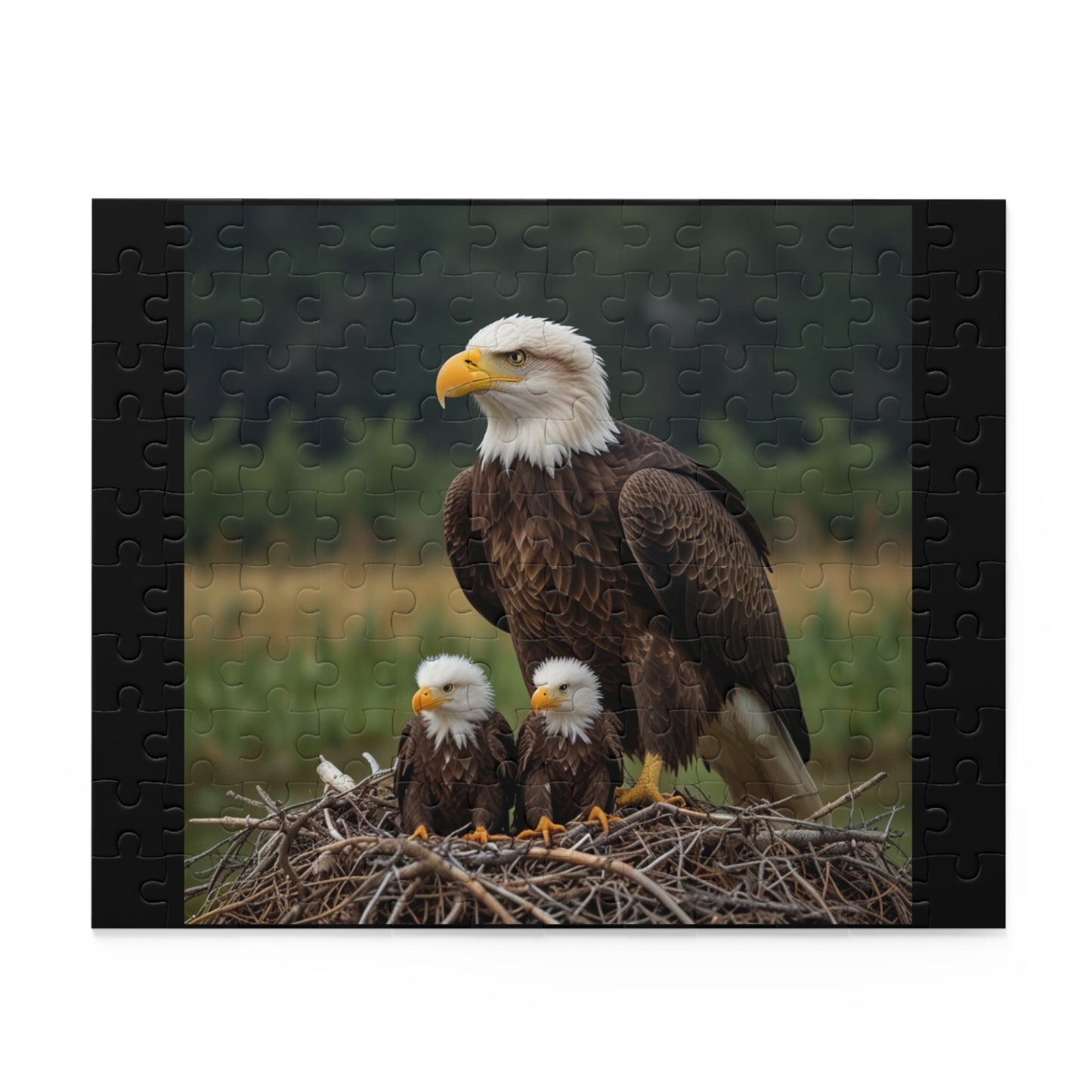 Bald Eagle Family Puzzle – 120/252/500-Piece Wildlife Jigsaw
