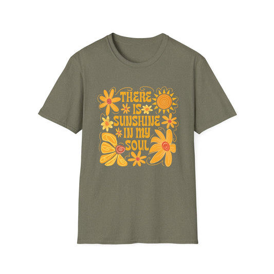 Sunny Soul Unisex T-Shirt - Bright Floral Design, Sunshine Quote Tee, Summer Vibes, Gift for Friends, Casual Wear