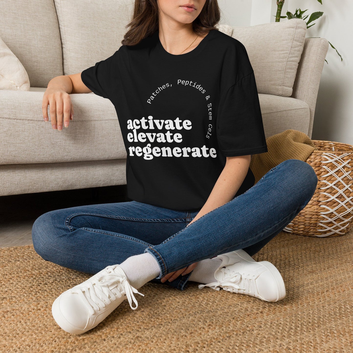Activate Elevate Regenerate T-Shirt — Patches, Peptides & Stem Cells Tee