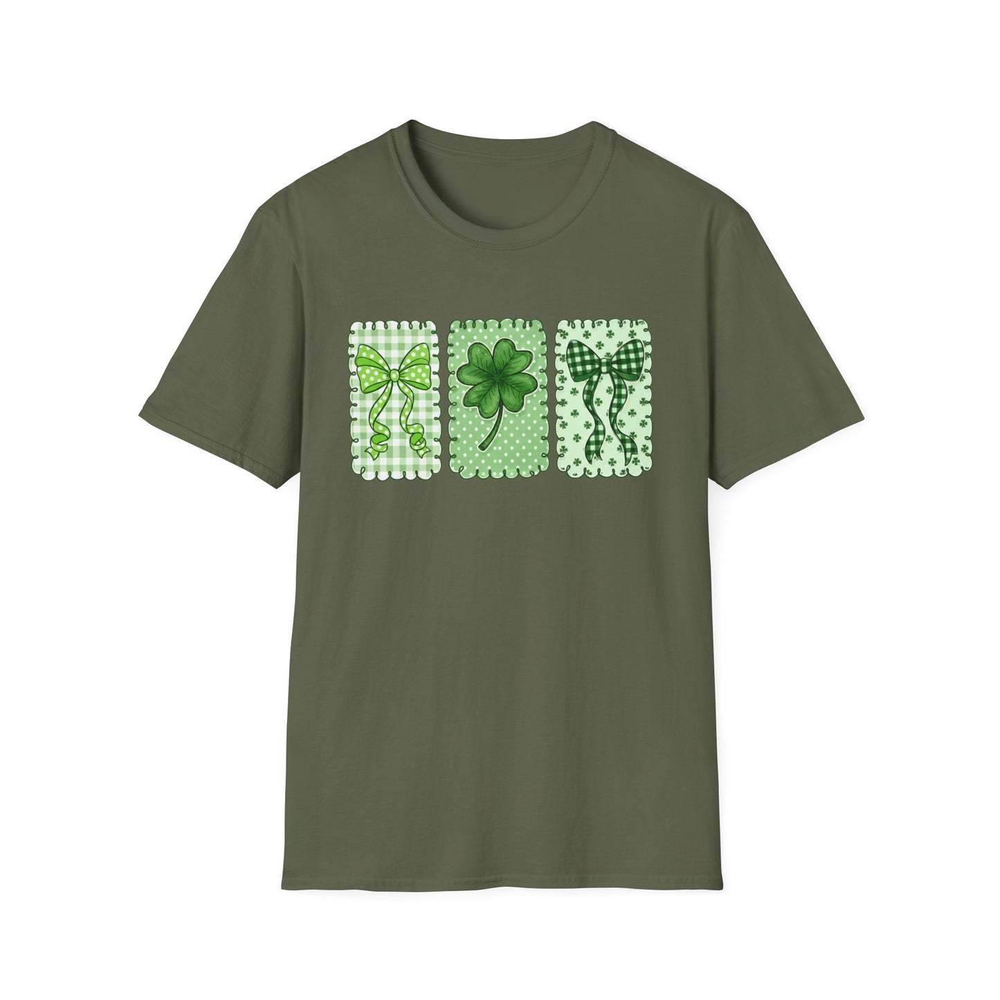 St. Patrick’s Day Shamrock T-Shirt — Green Clover Trio Tee