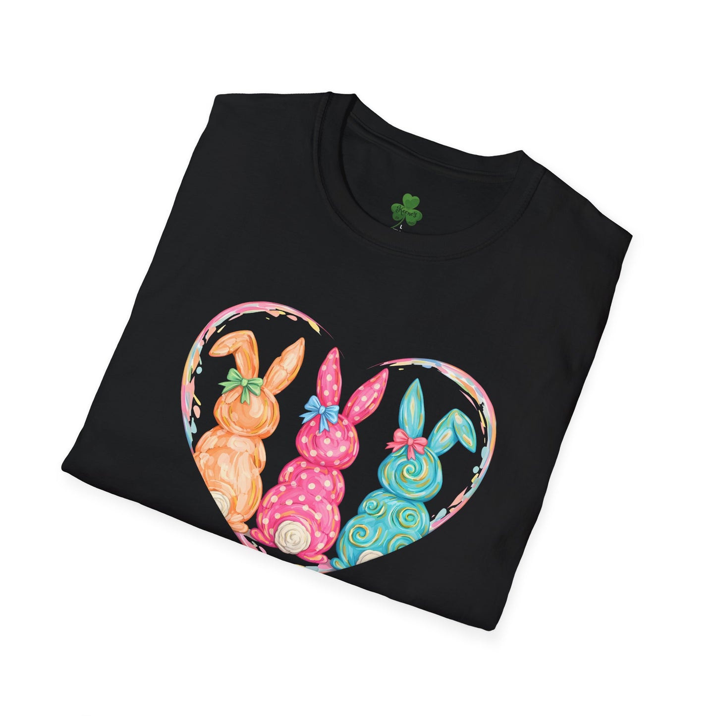 Easter Pastel Bunny Heart T-Shirt