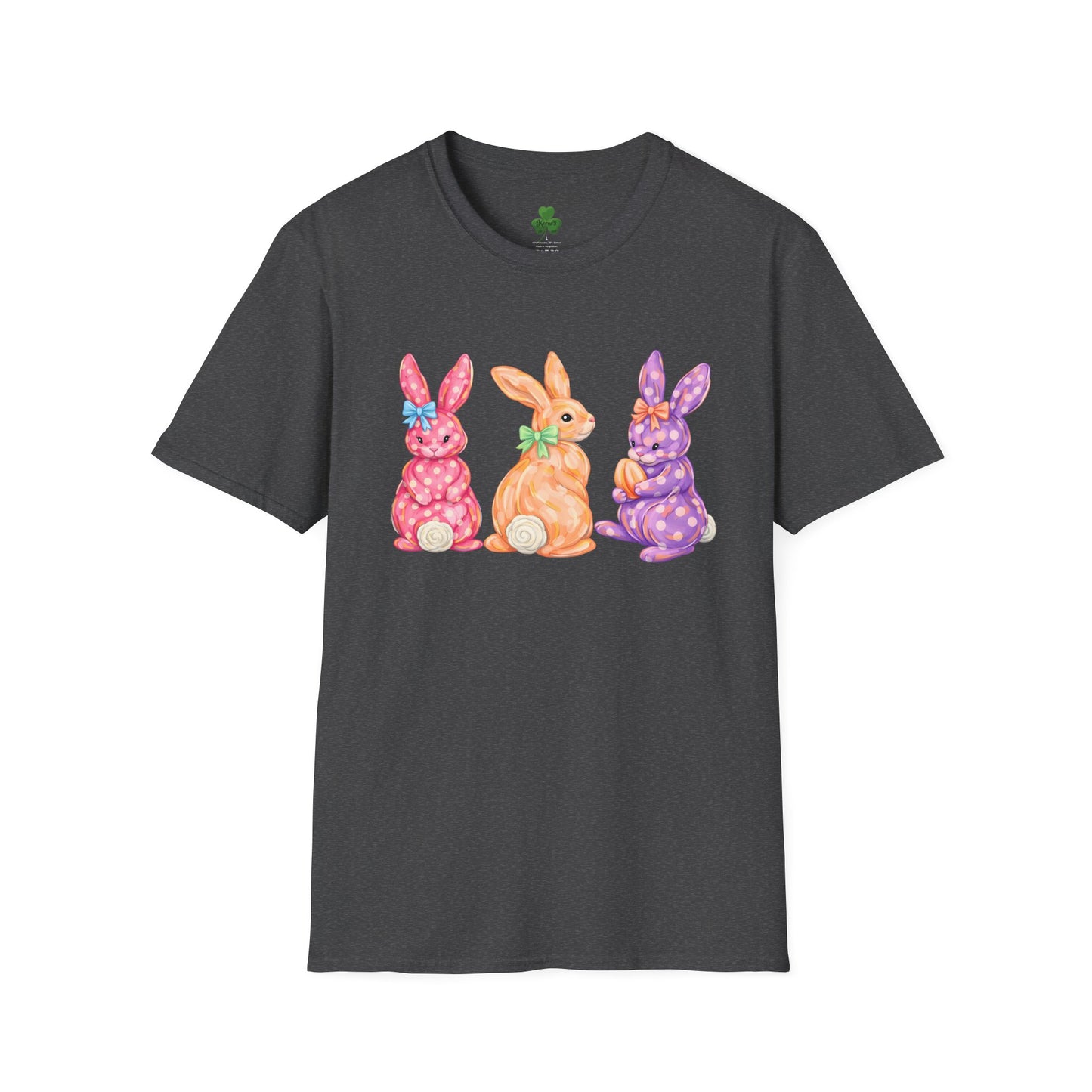 Easter Watercolor Bunny T-Shirt — Trio of Pastel Rabbits