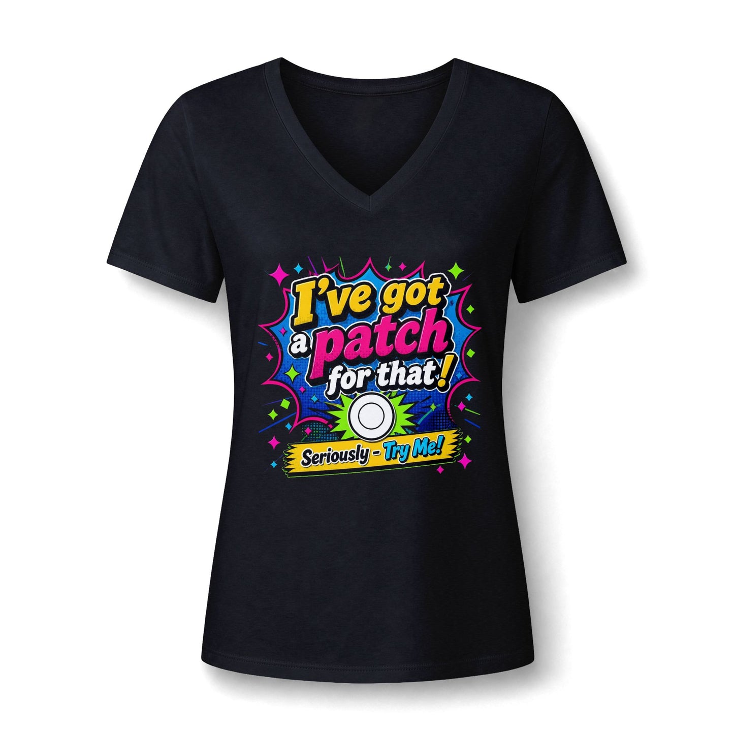 I've Got a Patch for That V-Neck Tee