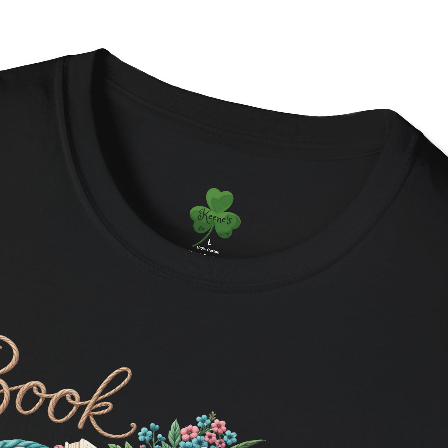 Book Lover T-Shirt — Floral Vintage 'Book Lover' Graphic Tee