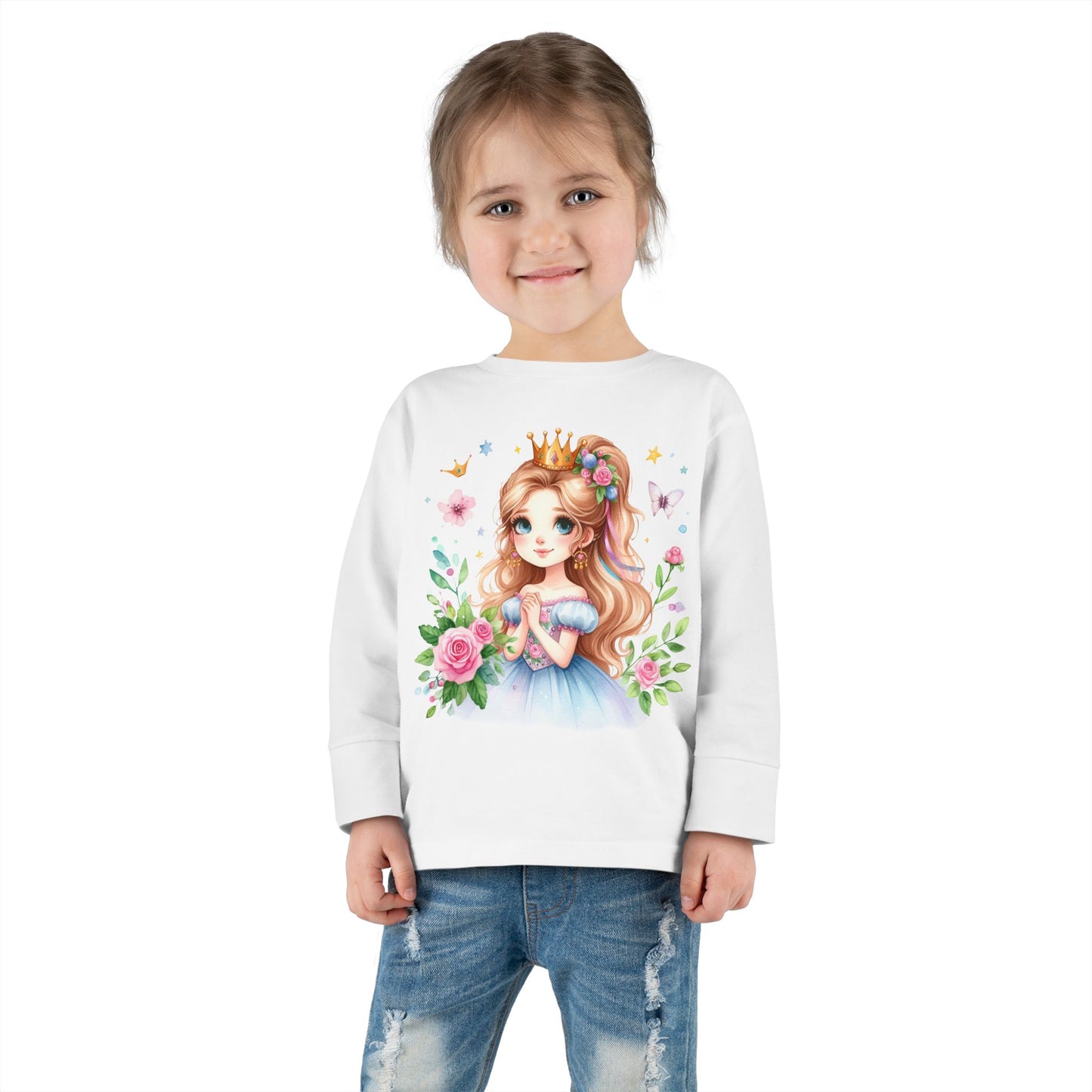Fairy Princess Toddler Tee, Cute Kids Shirt, Toddler Long Sleeve Top, Gifts for Little Girls, Birthday Essentials