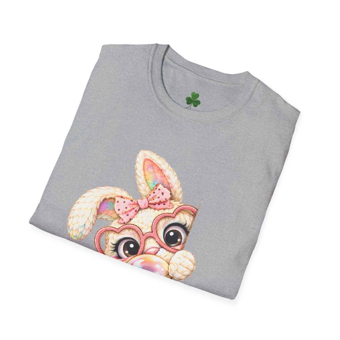 Cute Peekaboo Bunny T-Shirt — Adorable Bunny Blowing Bubble Design