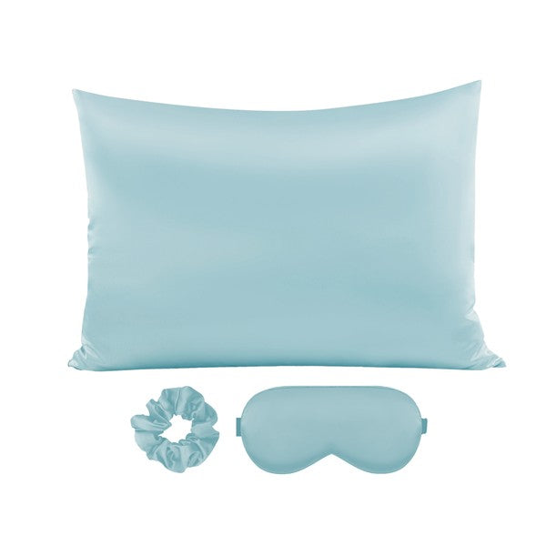 Satin Pillowcase Sleep Mask Scrunchie Gift Set