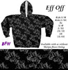 Eff off zip up hoodie without sherpa fleece lining