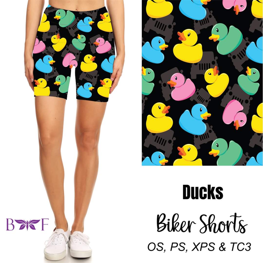 Ducks Leggings, Capris and Biker Shorts with pockets