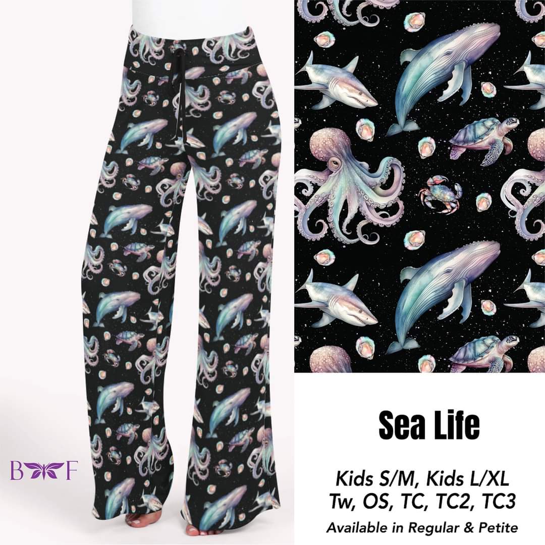 Sea Life Capris and Biker Shorts with pockets