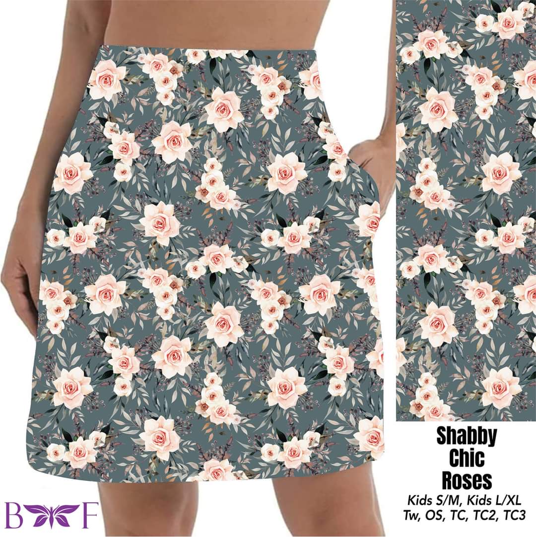 Shabby Chic Roses Skort