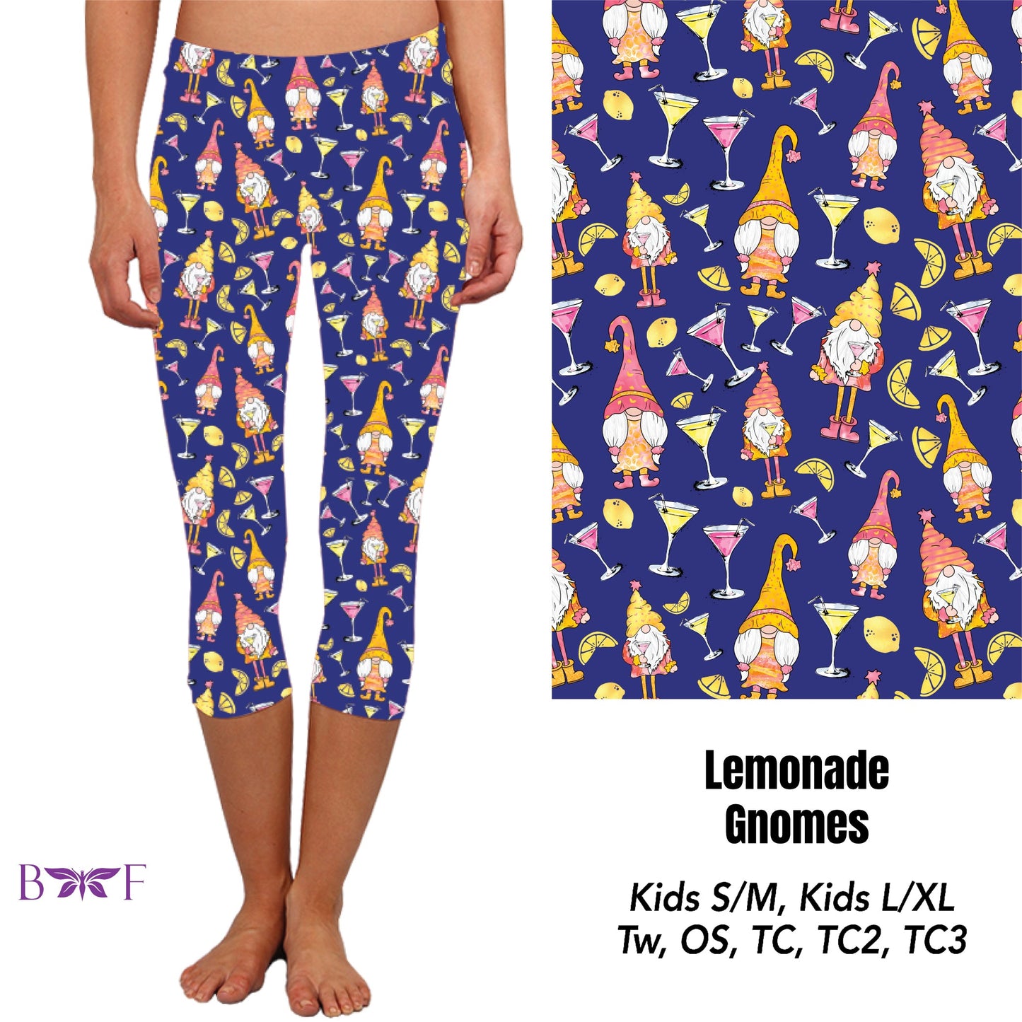 Lemonade Gnomes Capris with pockets