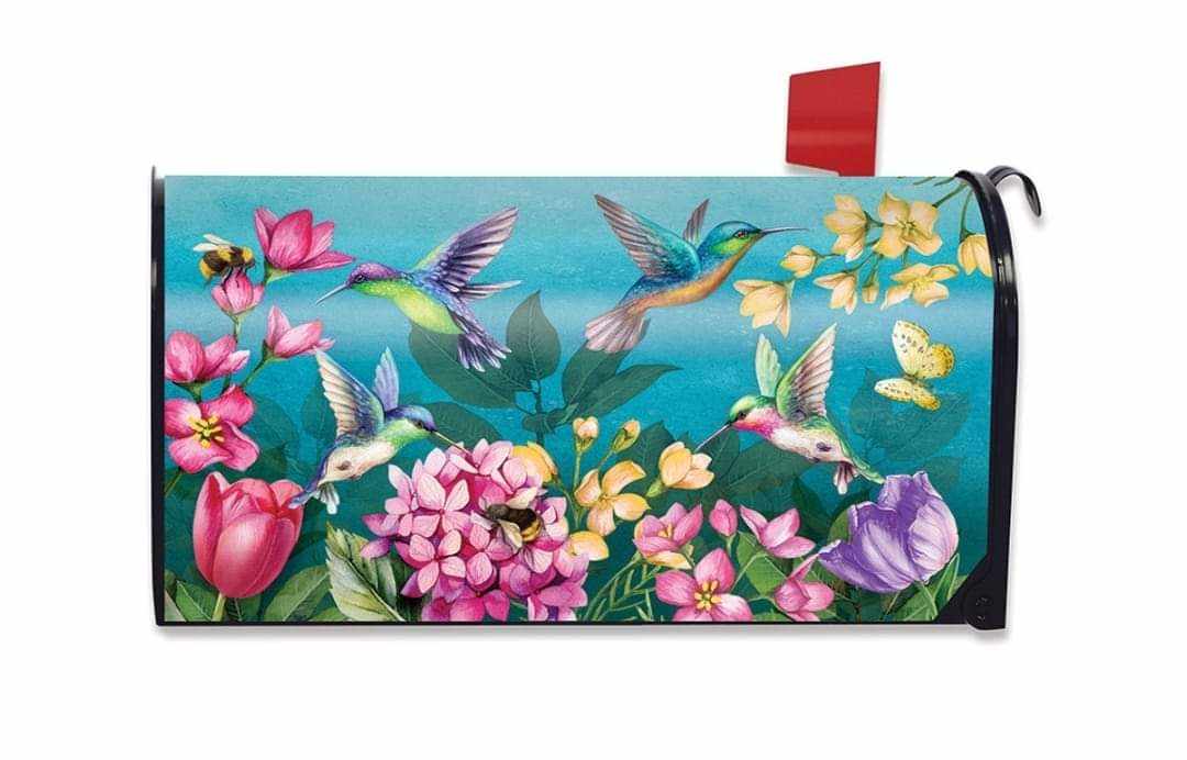 Hummingbirds mailbox cover