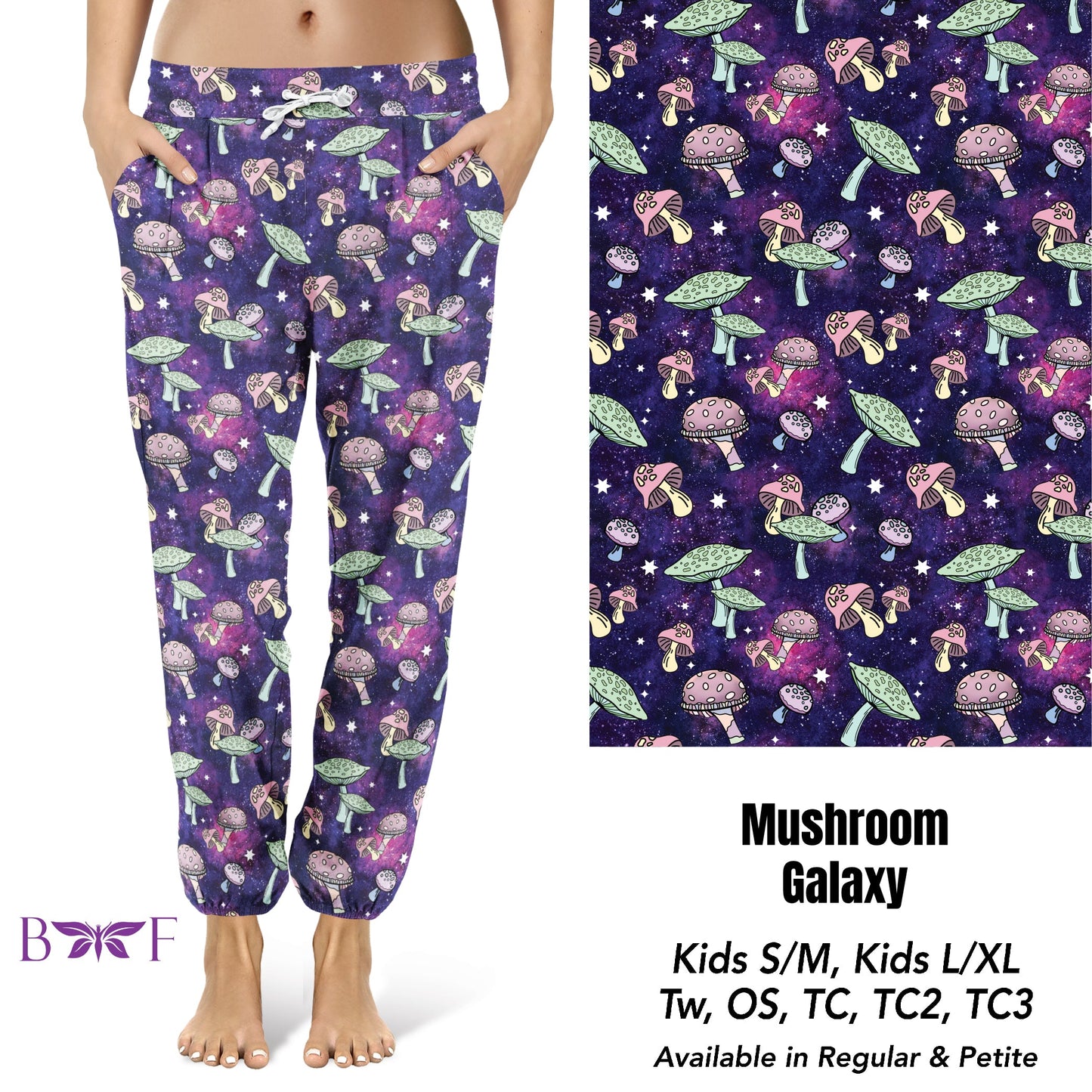 Mushroom galaxy leggings, Capris, joggers and Lounge Pants