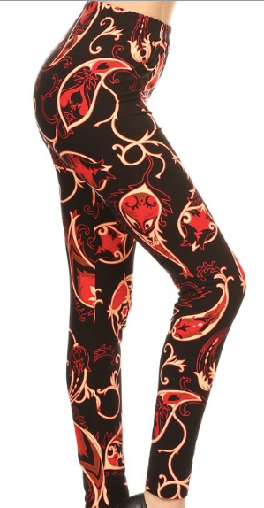 Abstract Paisley Legging PS -R802