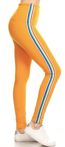 5" Yoga Waist Mustard Legging - LT66-M - One Size