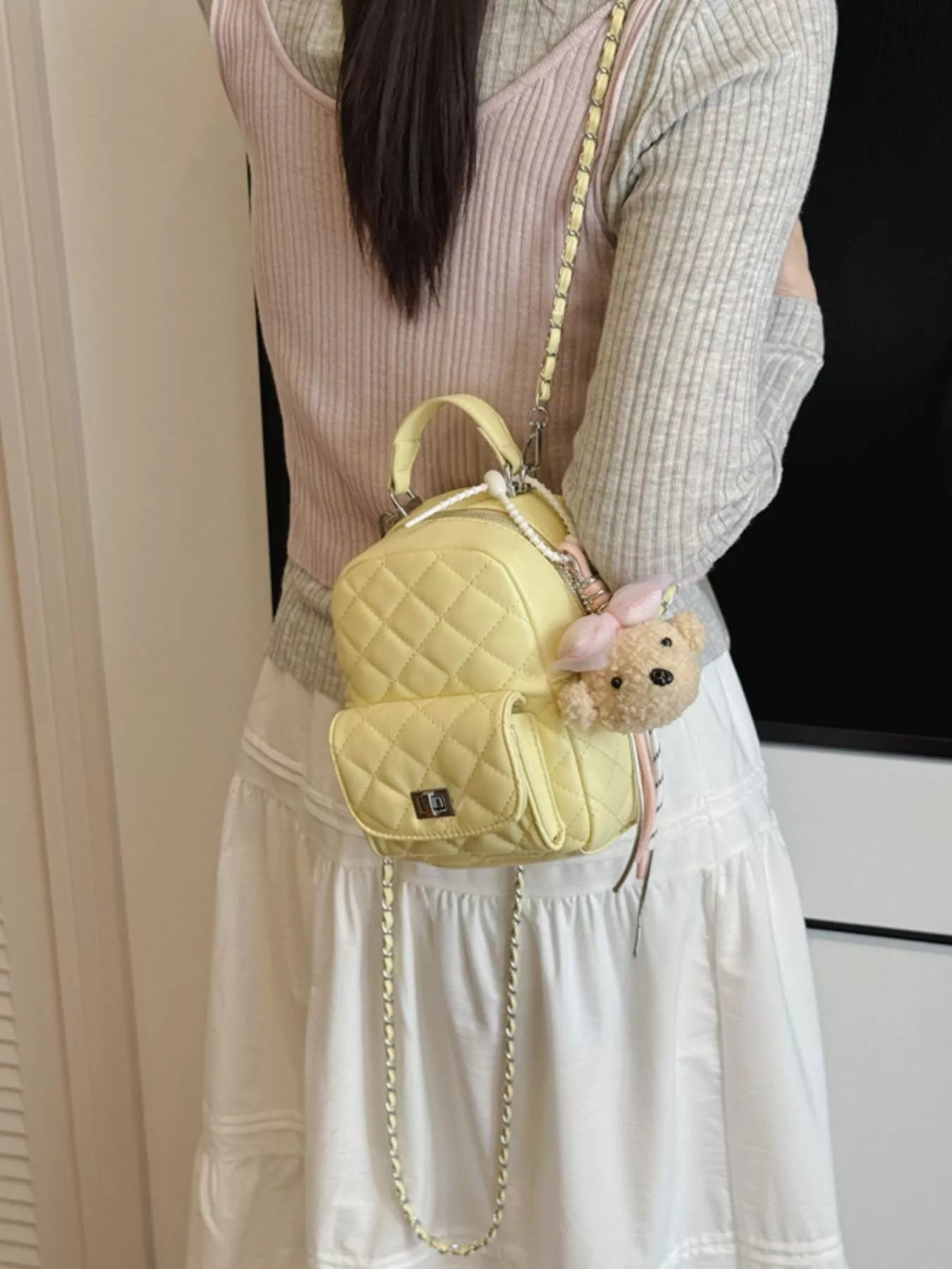 Quilted Mini Backpack Bag – Keene's