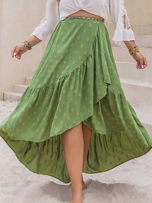 Plus Size High-Low Skirt