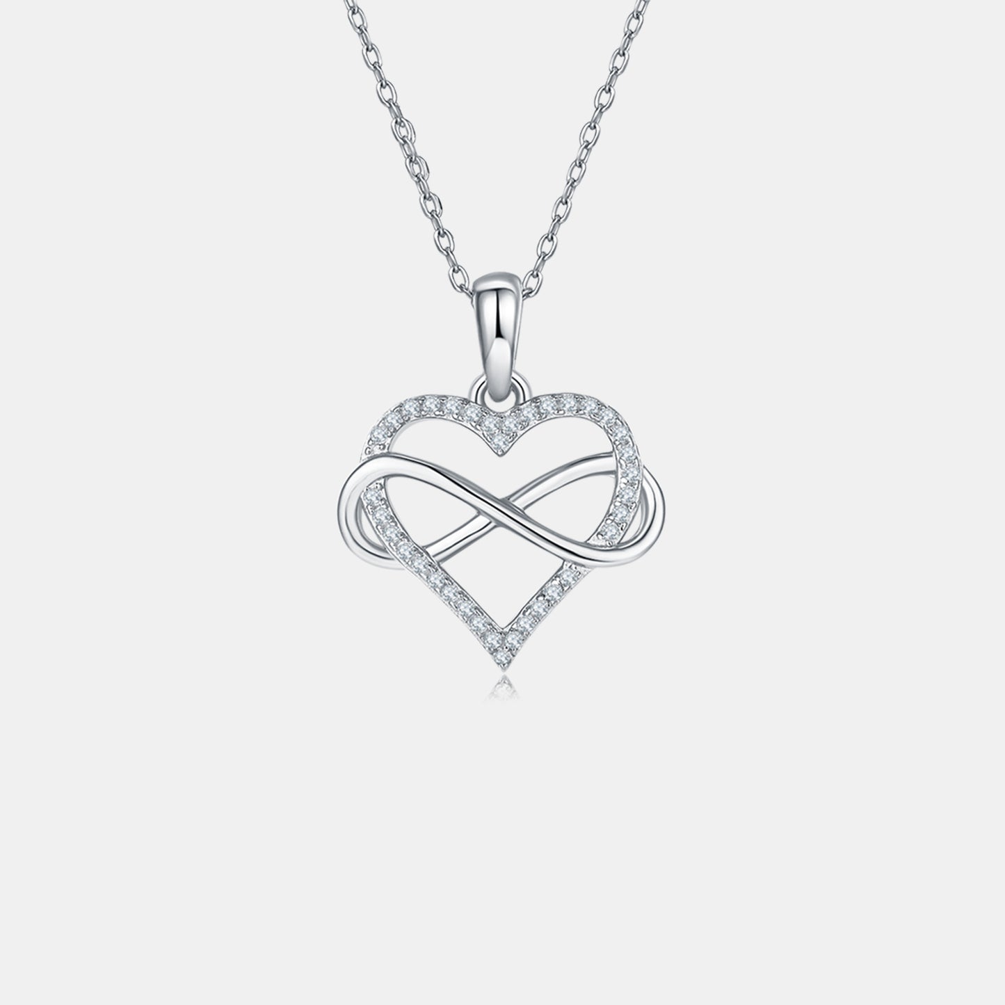 Moissanite 925 Sterling Silver Heart Shape Necklace