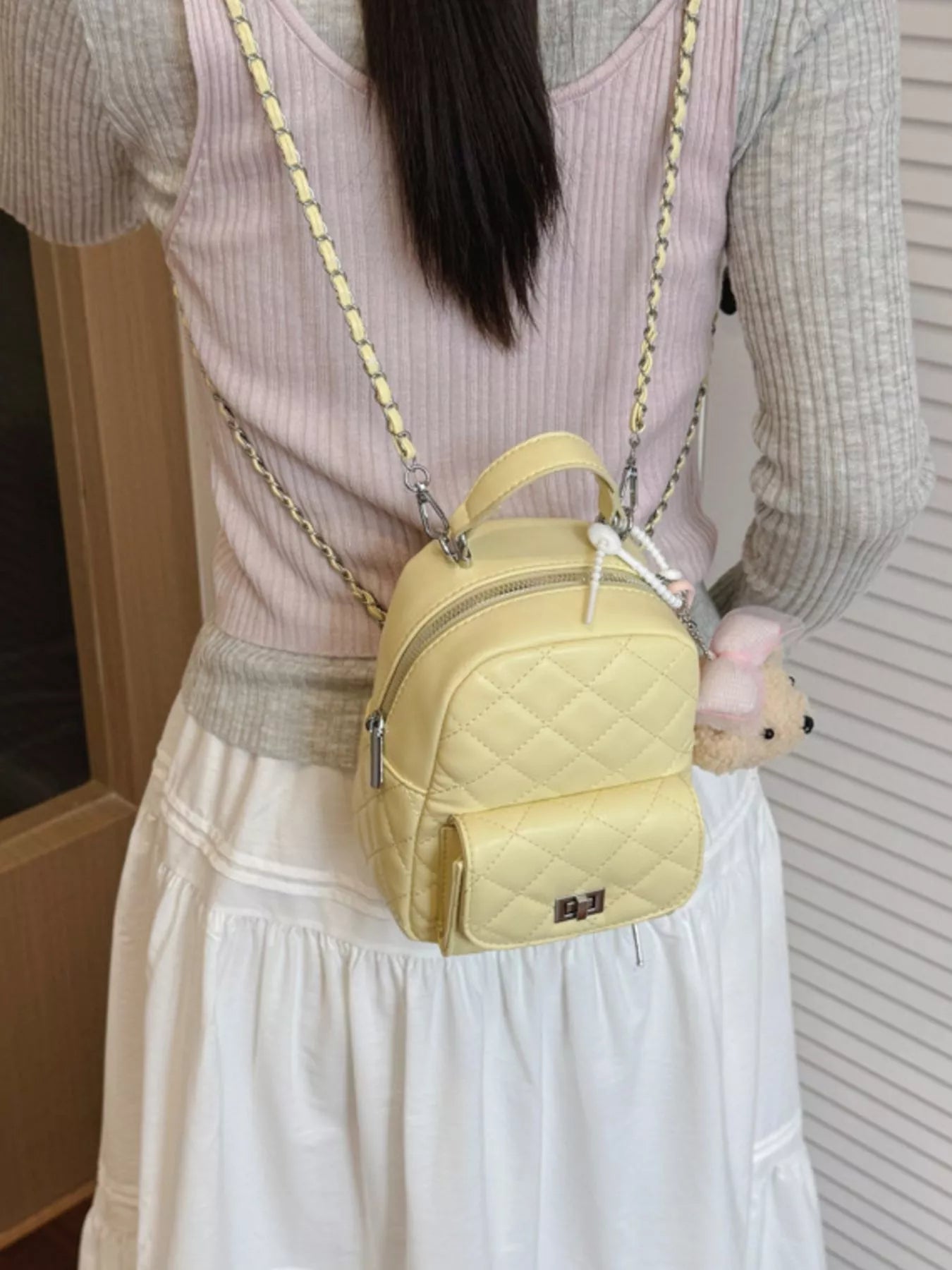 Quilted Mini Backpack Bag – Keene's