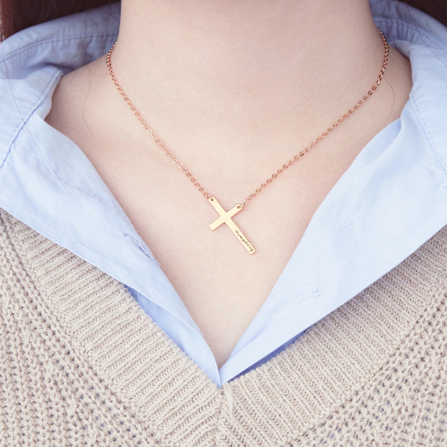 Cross Name Necklace - Customize with your name