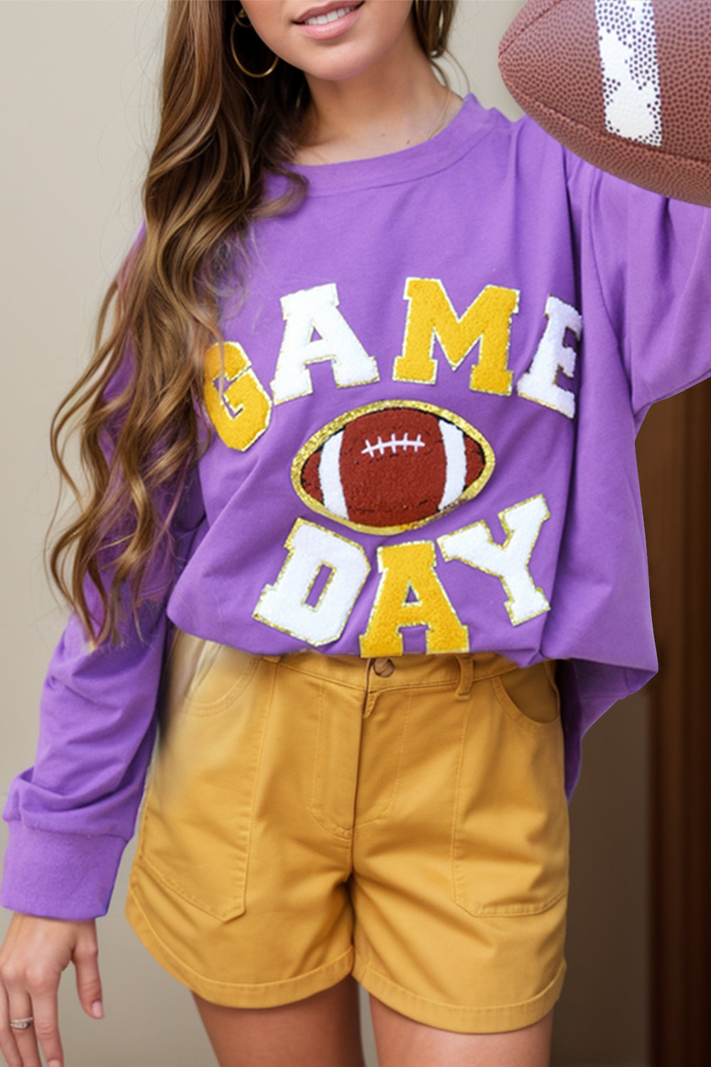 GAME DAY Football Long Sleeve Sweatshirt