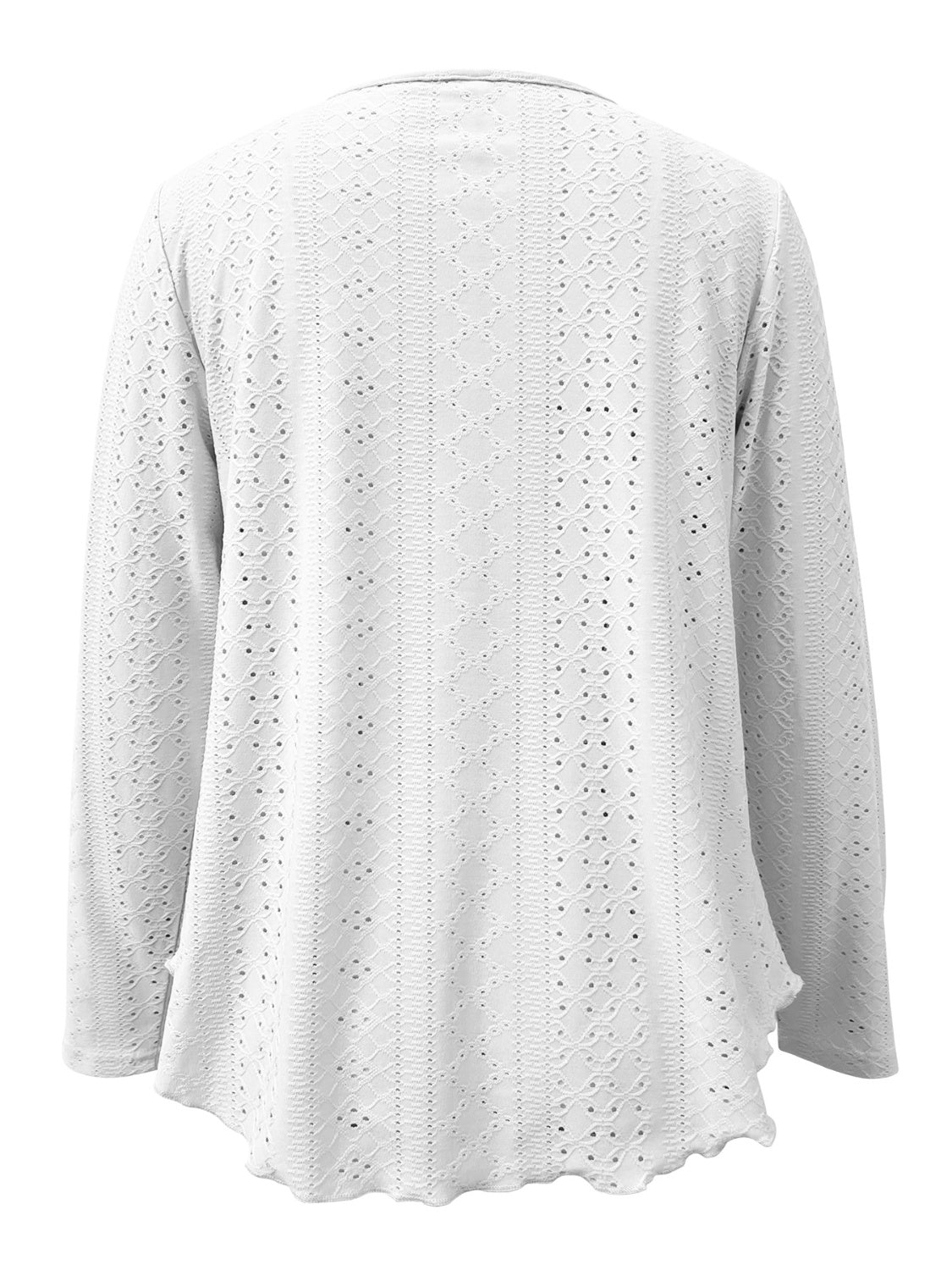 Eyelet Long Sleeve Blouse