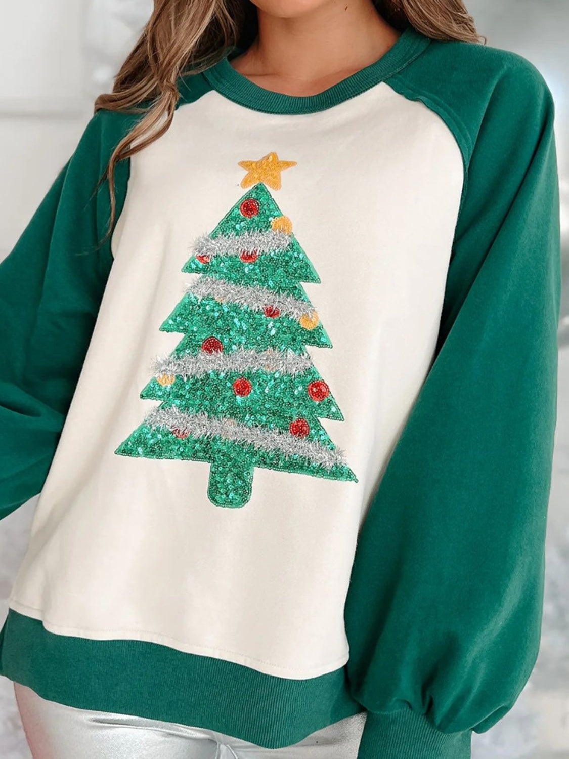 Christmas Tree Long Sleeve Sweatshirt