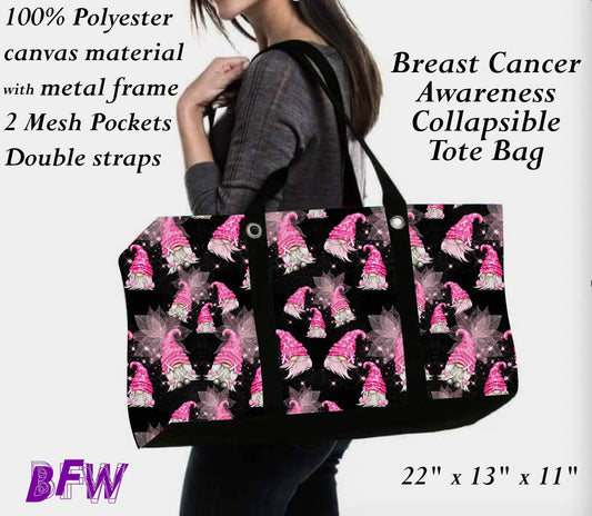 Breast Cancer large tote and 2 inside mesh pockets