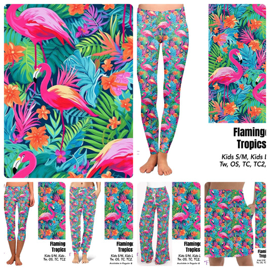 Flamingo Tropics capris with pockets