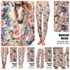 Watercolor horses leggings with pockets