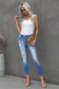 Button Front Frayed Ankle Skinny Jeans - Keene's