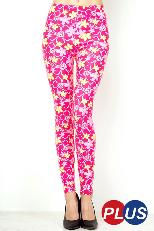 Pink Floral PS Legging - Keene's