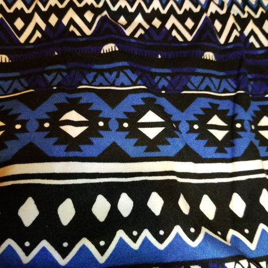 Blue Black White Aztec - Keene's