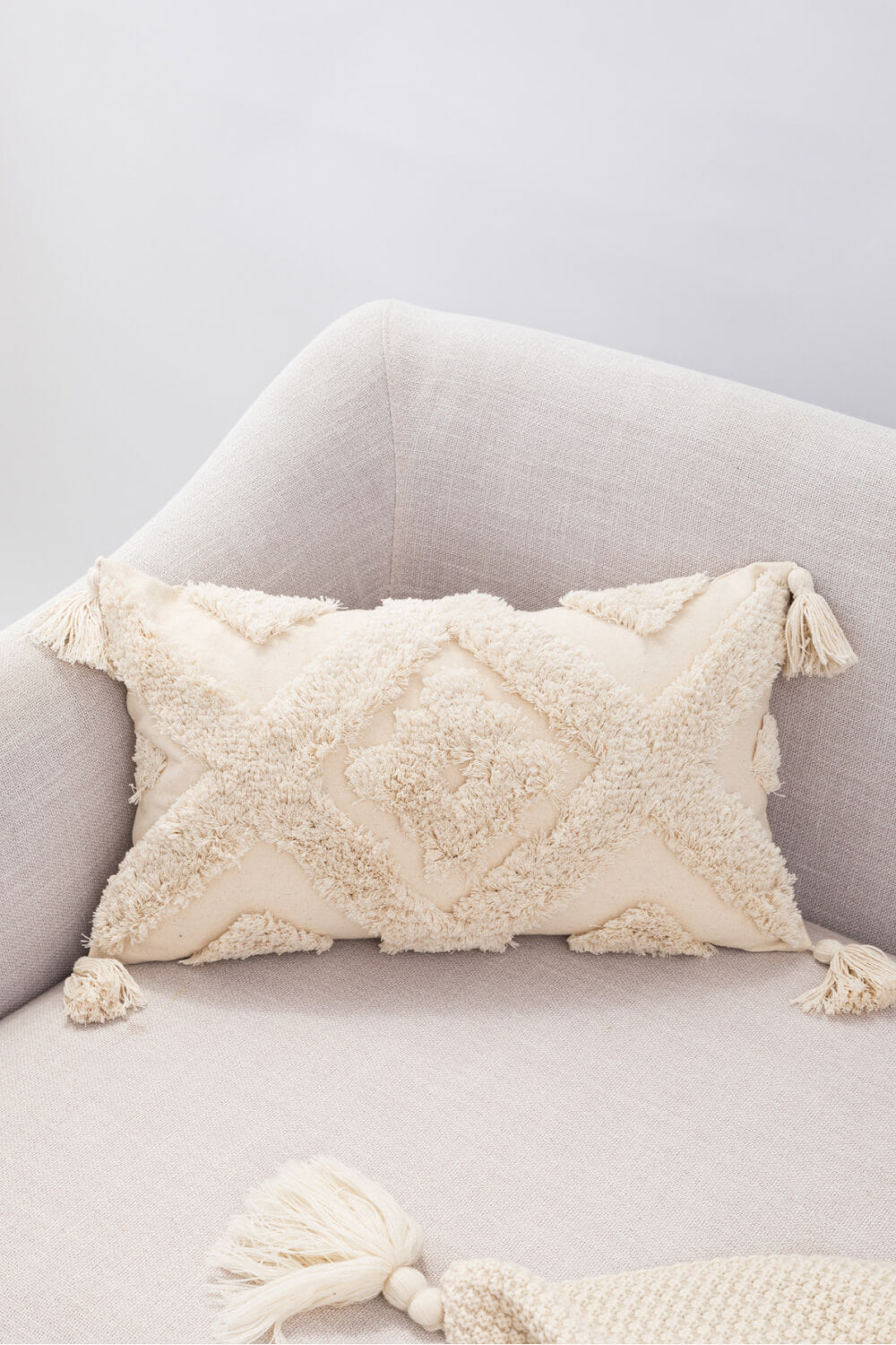 Fringe Trim Decorative Throw Pillow Case