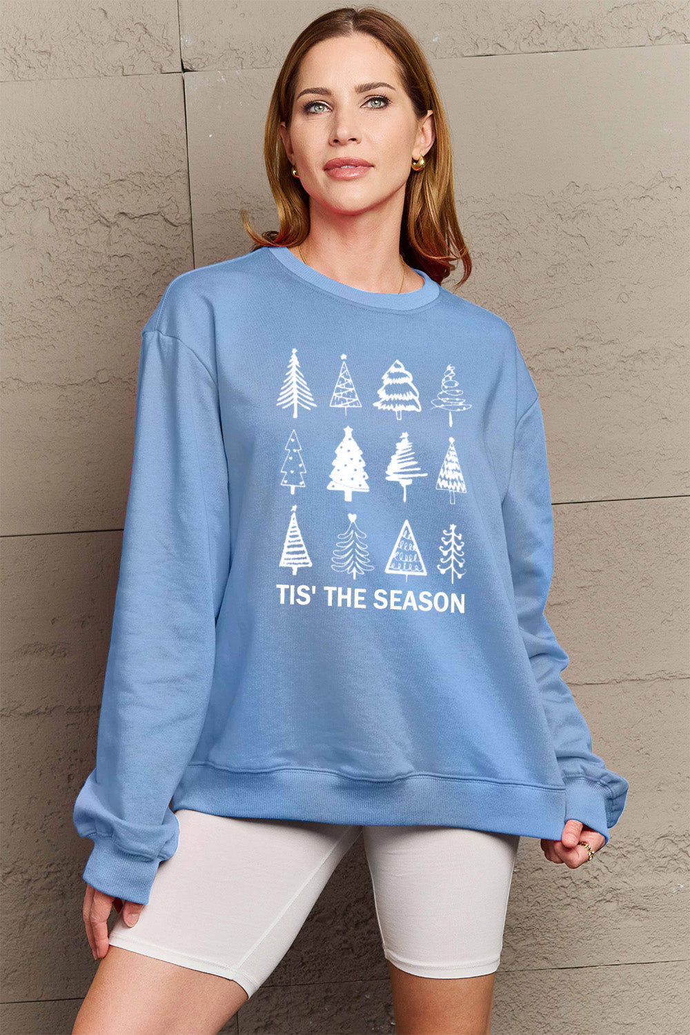 Simply Love Full Size Christmas Tree Graphic Sweatshirt