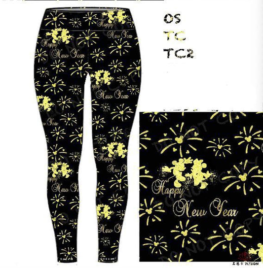 Magical Mouse New Years leggings with and without pockets