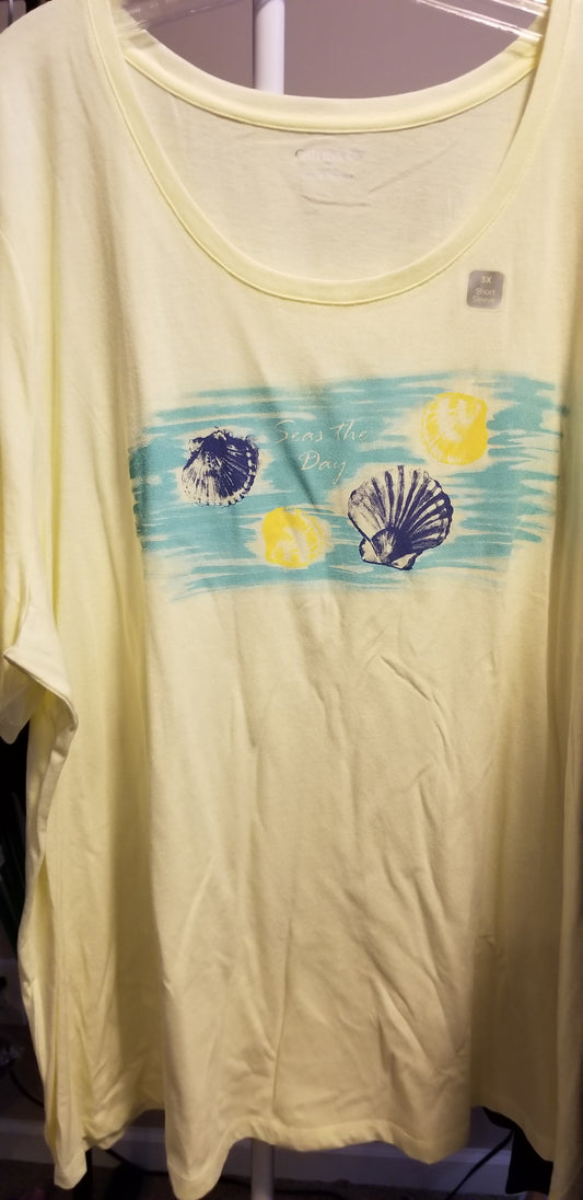 Yellow Seas The Day Short Sleeve Tee (Size 3x and 4x) - Keene's