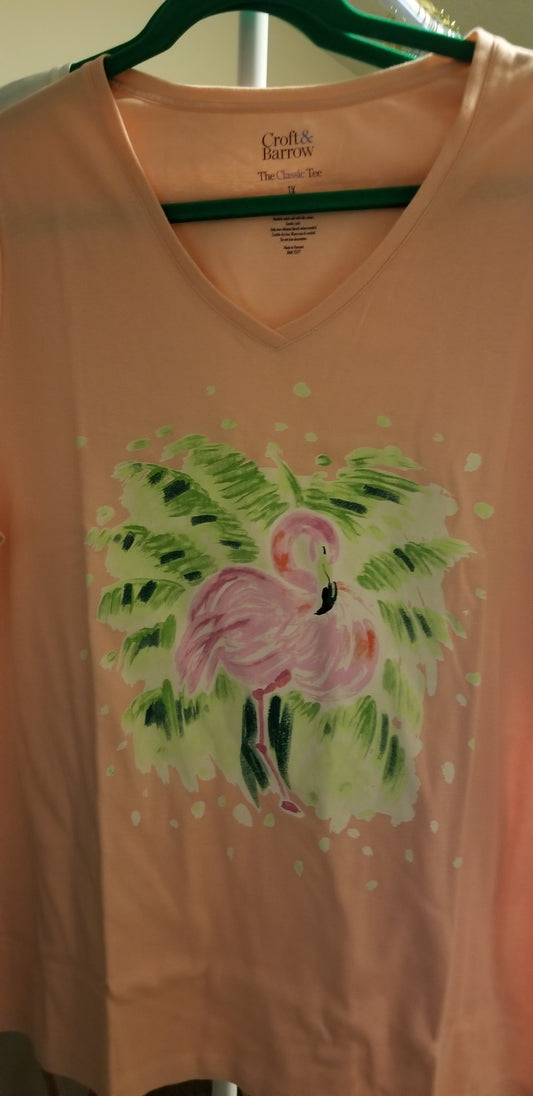 Flamingo Women T-Shirt (1x, 2x, 3x) - Keene's