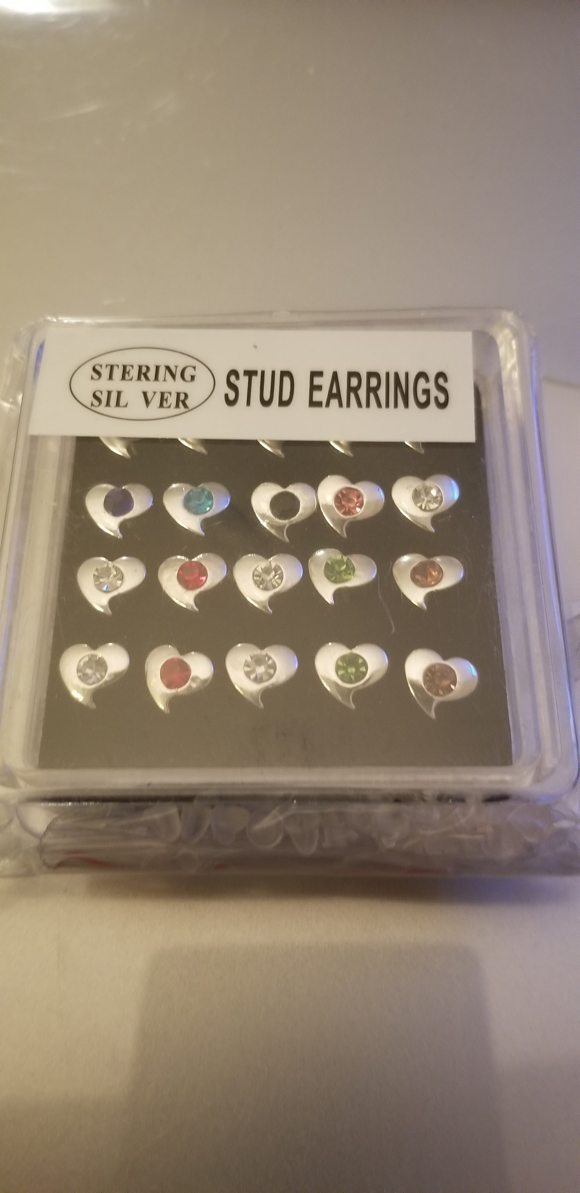 Heart Stud Earring Set - 10 Pairs - Sterling silver - Keene's