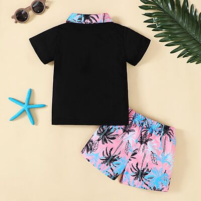 Tropical Short Sleeve Top and Shorts Set