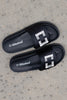 Weeboo Crystal Skies Rhinestone Buckle Slide Sandals