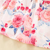 Girls Floral Ruffled Button Trim Dress - Keene's