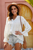 Eyelet Sleeves Button Down Top - Keene's
