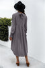 Solid Asymmetrical Patch Pleated Dress - Keene's