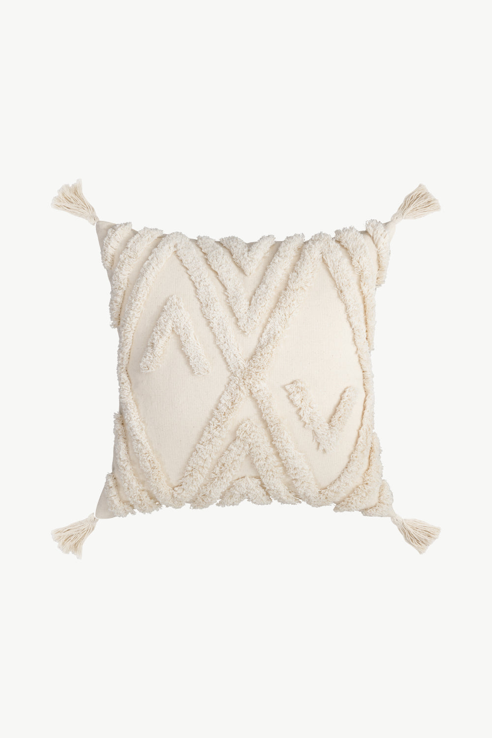 Fringe Trim Decorative Throw Pillow Case