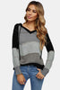 Color Striped Knitted Hoodie - Keene's