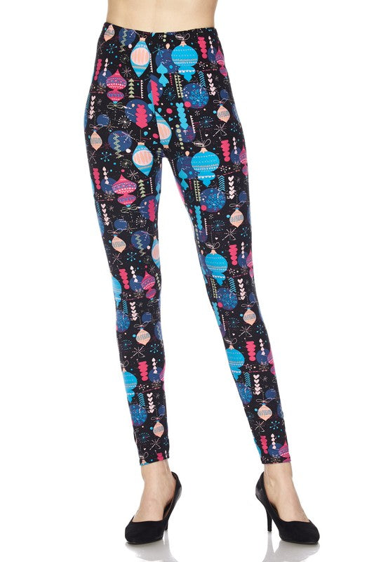 Blue and Pink Ornament PS Legging - Keene's