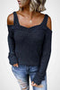 Long Sleeve Cold Shoulder Sweater - Keene's