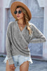 V Neck Wrap Front Knitted Top - Keene's